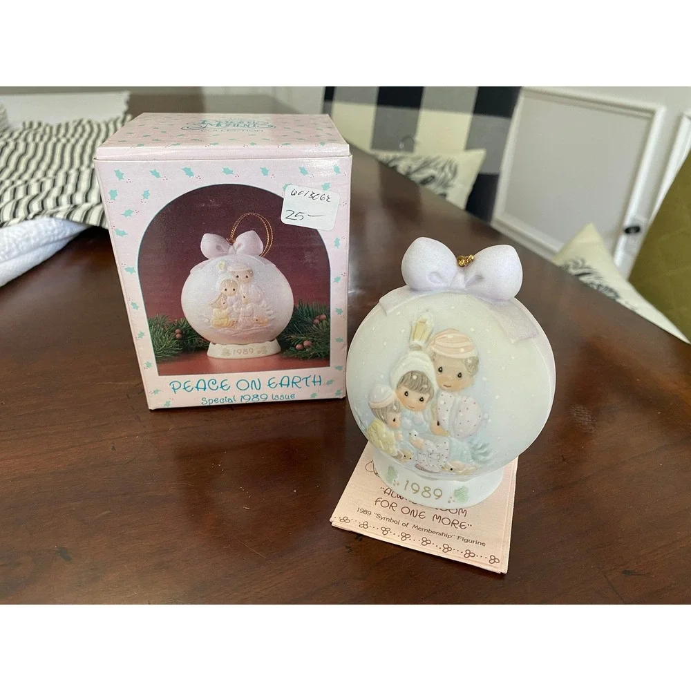 Precious Moments Peace On Earth 1989 Porcelain Ornament 523062 Vintage Enesco